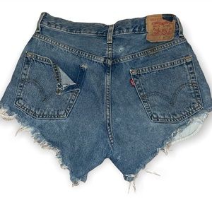 Levi’s Vintage Heavily Distressed 550 Jean Shorts